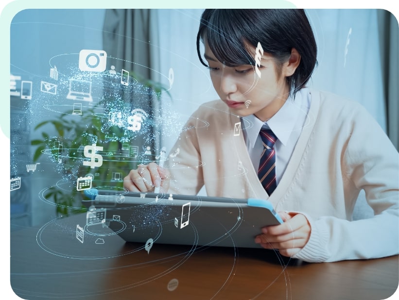 共通必履修科目となった「情報Ⅰ」に対応した学習カリキュラムを提供